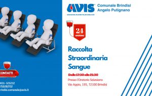 Avis: venerdì 24 e sabato 25 raccolte straordinarie di sangue a Brindisi