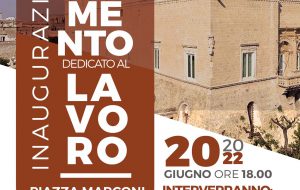 Francavilla: lunedì 20 giugno alle 18.00 inaugurazione del nuovo monumento al lavoro
