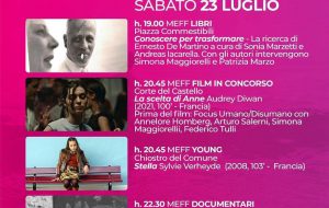 MEFF: sabato 23 luglio penultima giornata ricca di eventi