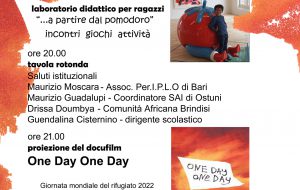 Convivenza e accoglienza: incontro pubblico ad Ostuni con laboratori e proiezione film “One Day One Day”