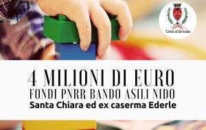 Comune di Brindisi: in arrivo oltre 4 milioni per due nuovi asili nido