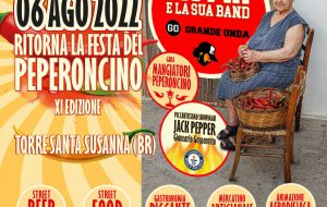 Sabato 6 Agosto a Torre Santa Susanna torna la “Festa del Peperoncino”