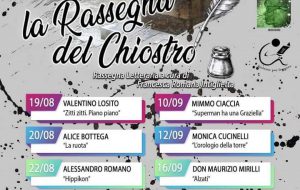 La rassegna del Chiostro: il programma di settembre
