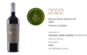 Il Nyroca di Tenute Lu Spada premiato con medaglia d’oro in Germania al concorso internazionale per vini biologici