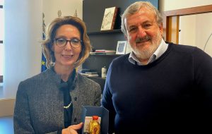 Il Prefetto Michela La Iacona in visita a Bari dal Presidente della Regione Puglia Michele Emiliano