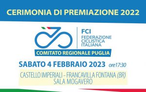 A Francavilla Fontana la sfilata dei campioni del ciclismo pugliese del 2022