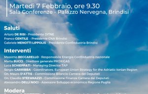 Gas, Infrastrutture e sicurezza energetica: se ne parla il 7 Febbraio a Palazzo Nervegna