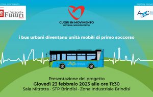 Progetto Cuori in Movimento: a Brindisi i bus urbani diventano unità mobili di primo soccorso