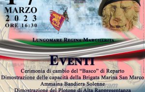 Venerdì 17 sul Lungomare di Brindisi la suggestiva cerimonia del 104° anniversario del “San Marco”