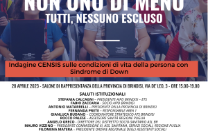 AIPD Brindisi: venerdì 28 aprile “Non uno di meno”