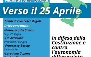 PD in piazza a Brindisi per difendere la Costituzione