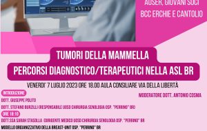 Venerdì 7 ad Erchie convegno su: “Tumori della mammella: percorsi diagnostici/Terapeutici nella Asl Br”