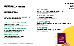 BRIO Brindisi: In arrivo il programma di eventi, esperienze e tour di agosto