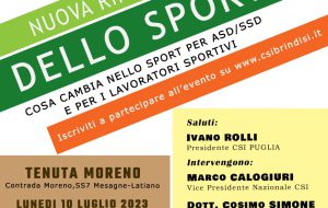 La riforma dello sport: se ne parlerà in un Convegno organizzato dal CSI