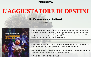 A Villa Castelli “Una Piazza di Libri” presenta “L’aggiustatore di destini” di Francesco Colizzi