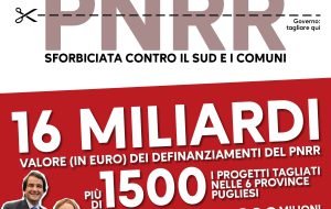Tagli al PNNR, PD: “definanziati oltre 1500 progetti in Puglia”