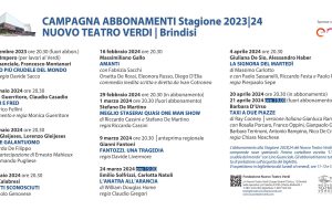 Parte la campagna nuovi abbonamenti al Nuovo Teatro Verdi di Brindisi