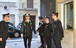 Il Comandante della Legione Carabinieri “Puglia” Spagnol visita il Comando Provinciale di Brindisi