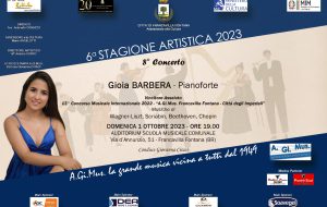 Riparte la Stagione Artistica AGiMus con il concerto di Gioia Barbera