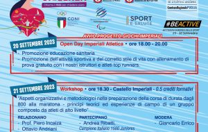 Tutto pronto per gli “Imperiali days”, tre giorni di eventi dedicati all’atletica leggera