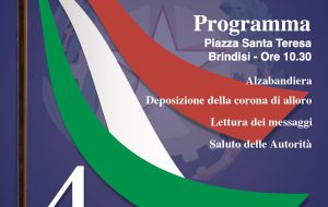 Tutto pronto a Brindisi per la celebrazione del Giorno dell’Unità Nazionale e della Giornata delle Forze Armate
