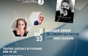 LibriAmo… tra le Masserie: al Teatro Sociale Claudia Gerini e Dino Cassone presentano “Se chiudo gli occhi”