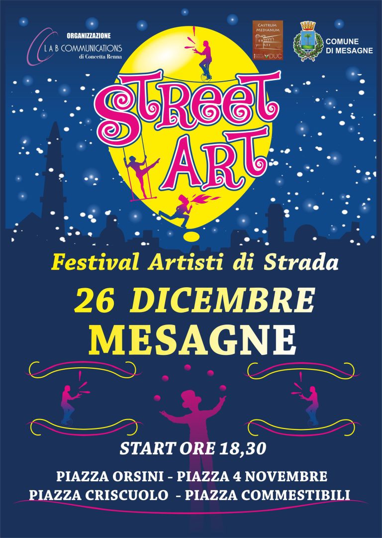 Santo Stefano a Mesagne: artisti di strada e la presentazione del progetto “Scrivilo solo a Mesagne”