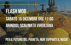 C’è puzza di gas e non dobbiamo tapparci il naso: sabato 16 alle ore 11.00 Flash Mob sulla scalinata Virgiliana di Brindisi