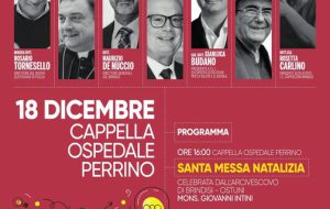 Ospedale Perrino: oggi partono gli eventi natalizi. Il 18 Dicembre Santa Messa ed incontro con l’Arcivescovo Intini ed Albano Carrisi