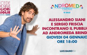 Giovedì 4 Alessandro Siani saluta Brindisi in occasione dell’uscita di «Succede anche nelle migliori famiglie»