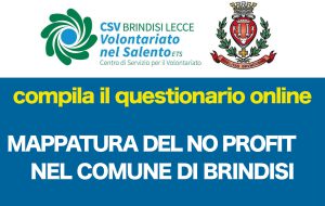 Mappatura del No-Profit nel Comune di Brindisi: online il questionario per associazioni e gruppi informali