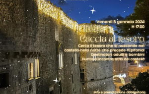 Vigilia dell’Epifania in Castello: il 5 gennaio caccia al tesoro per le famiglie nel Castello Dentice di Frasso di Carovigno