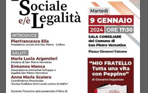 Patriottismo sociale e/è legalità. Se ne parla martedì 9 a San Pietro V.co