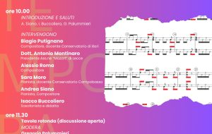 Sabato 13 a Mesagne tavola rotonda “intorno alle musiche d’oggi”