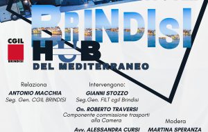 Trasporti, logistica, portualità progetti e sviluppo per Brindisi “Hub del Mediterraneo”: se ne discute mercoledì 31 a Palazzo Nervegna