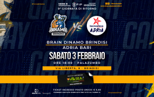 Match fondamentale per la Brain Dinamo Brindisi: sabato al PalaZumbo arriva Bari