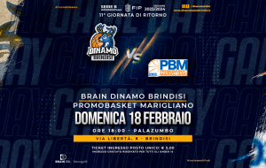 La Brain Dinamo Brindisi alla ricerca del poker: domani al PalaZumbo arriva Marigliano