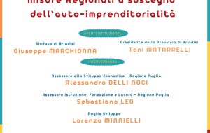 Lunedì 4 Marzo a Brindisi incontro sulle misure regionali a sostegno dell’auto-imprenditorialità