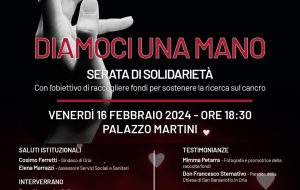 Diamoci una Mano: ad Oria una serata di solidarietà per sostenere la ricerca contro il cancro