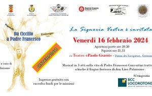“Da Ciccillo a Padre Francesco”, il musical: si replica a Cisternino