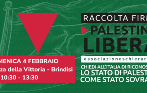 Schierarsi torna in Piazza per la raccolta firme Pro-Palestina