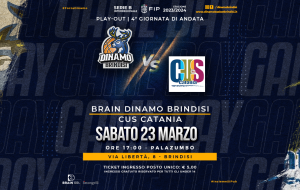 La Brain Dinamo Brindisi sabato alle 17:00 affronta Catania al PalaZumbo. Il DS Campagnoli presenta la gara