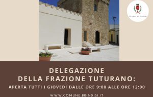 Il Giovedi, dalle 9 alle 12, apre la delegazione di Tuturano