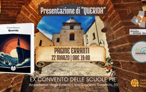 Pagine Erranti: venerdì 22 Marzo Carmen Nolasco presenta “Querida” all’ex convento Scuole Pie