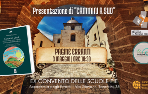 Pagine Erranti: venerdì 3 si presenta il libro “Cammini a Sud” di Antonio Corvino