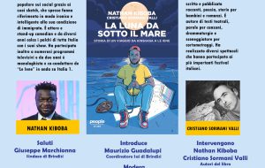 Nathan Kiboba de “Le Iene” a Brindisi per presentare il suo libro