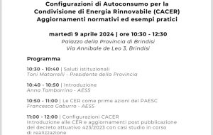 Martedì 9 aprile Seminario AESS sulle Comunità Energetiche Rinnovabili
