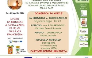 Al via il cammino “La Luce da Gerusalemme”: da Brindisi a Santa Maria di Leuca con il Giunto