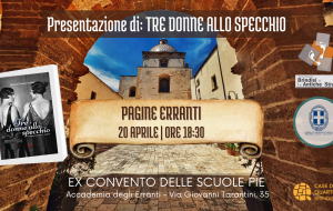 Pagine Erranti: sabato 20 Roberto Fatano Cardone presenta “Tre Donne allo Specchio”