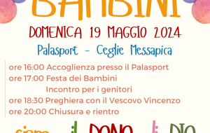 Ceglie Messapica: il 19 maggio la Giornata diocesana dei Bambini
